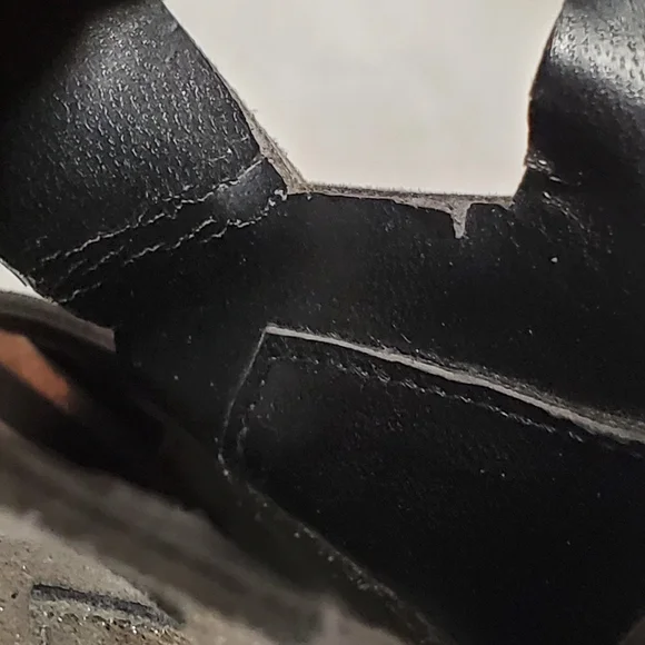 Kenneth Cole New York 7.5 M Leather Bayne Cage Heels Y3K Metallic Gun Metal - Picture 8 of 8